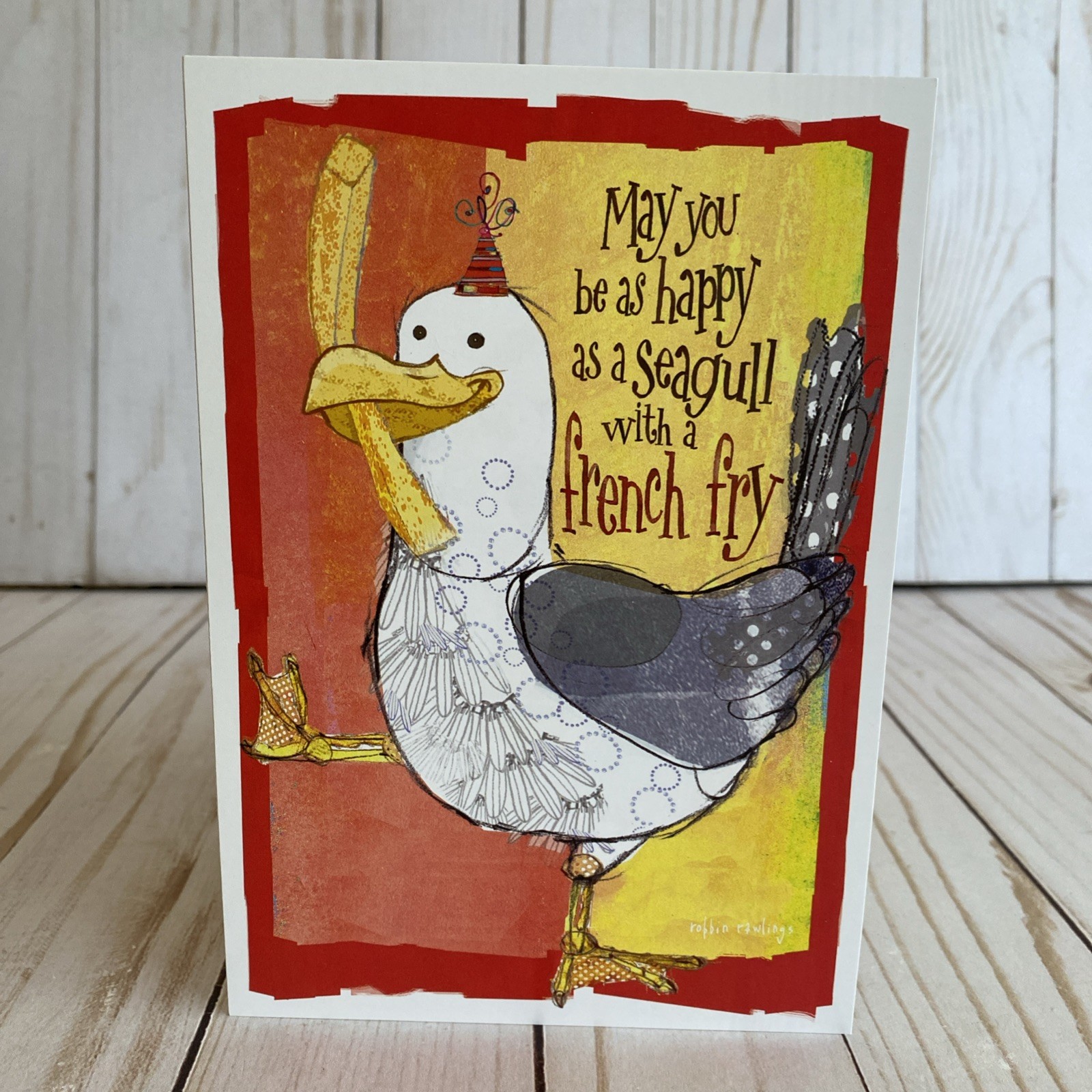 May You Be As Happy As A Seagull With A French Fry Birthday Card New Nautical