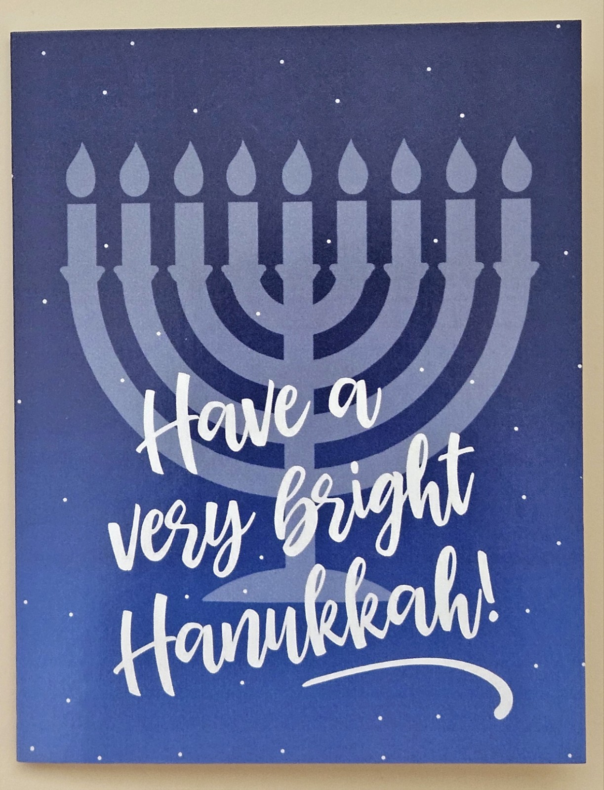 Happy Hannukah / Greeting Card (incl. Envelope 4×5.12″)