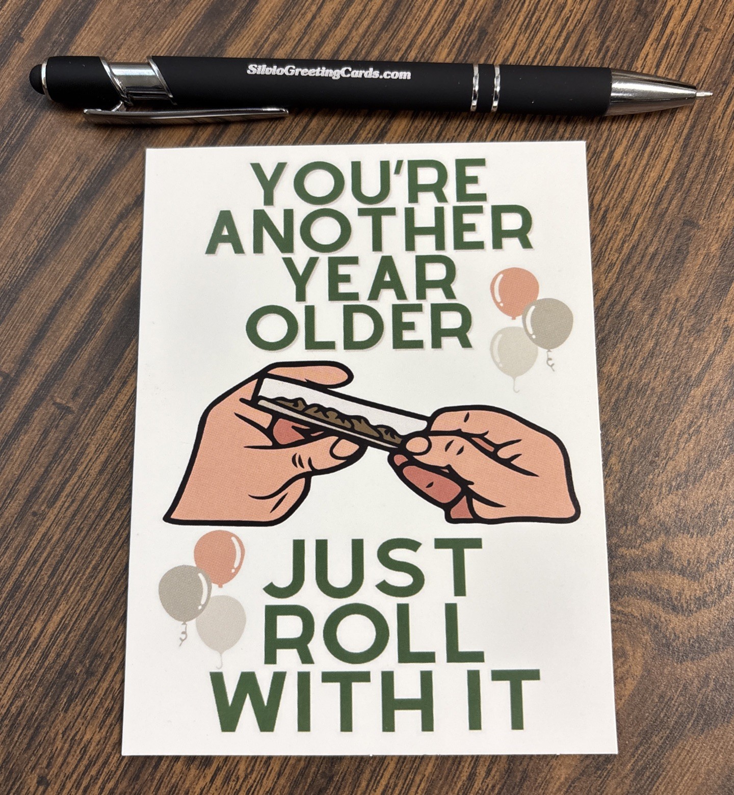 Funny Birthday Weed Canabis Very Small 3.5” X 5” Blank Inside Greeting Card