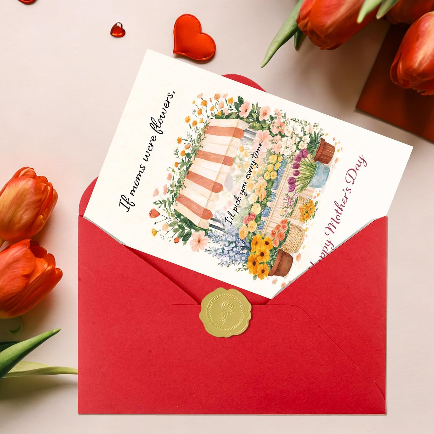 Mothers Day Card for Mom,Happy Mothers Day Cards Gifts from Daughter Son,Mother’