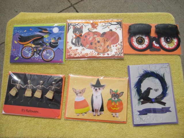 Lot of 6 PAPYRUS Halloween Cards new sealed # G