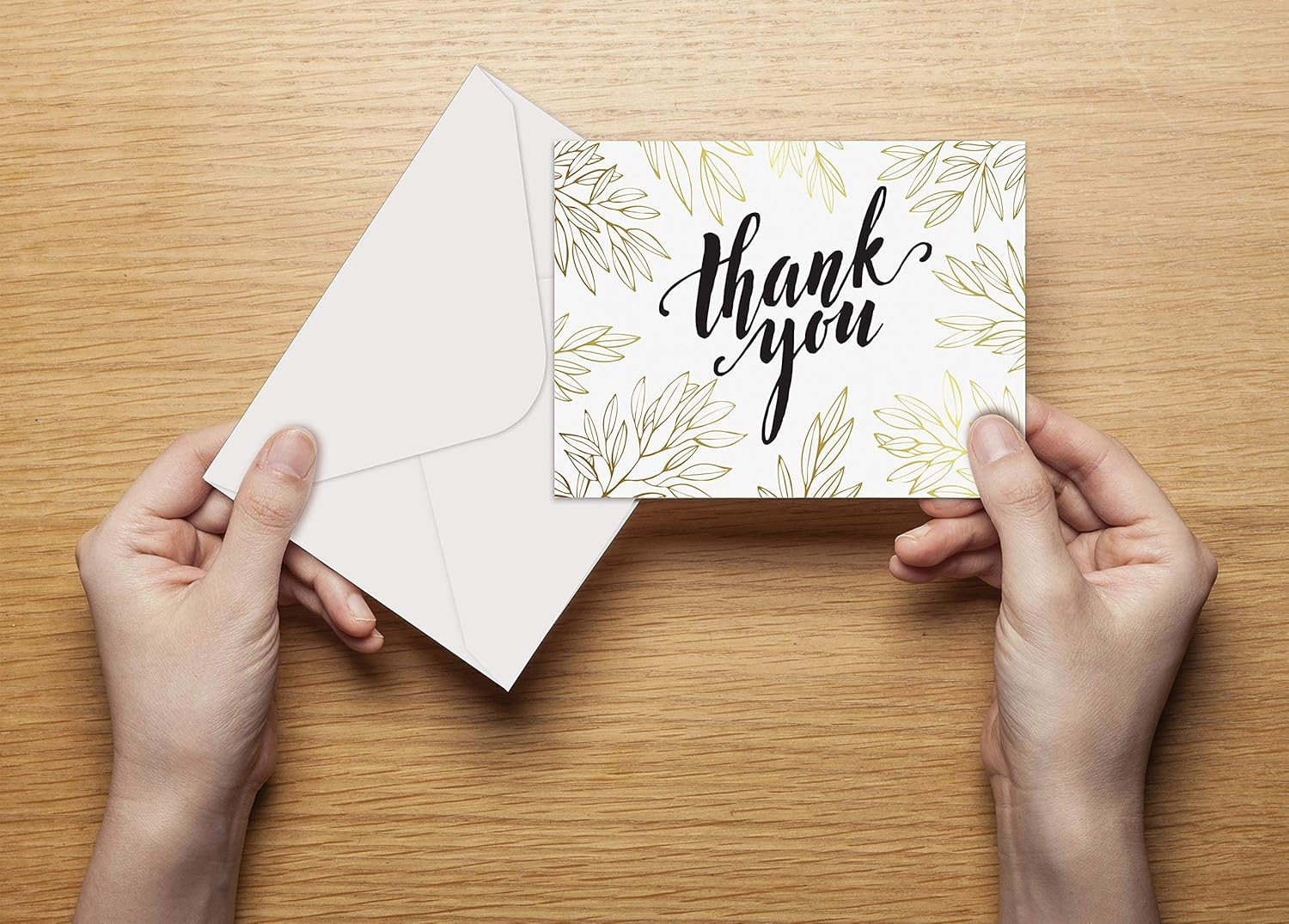 Thank You Cards with Envelopes (100 Pack), 4 X 6 Inch, 4 Cover Designs, Blank In