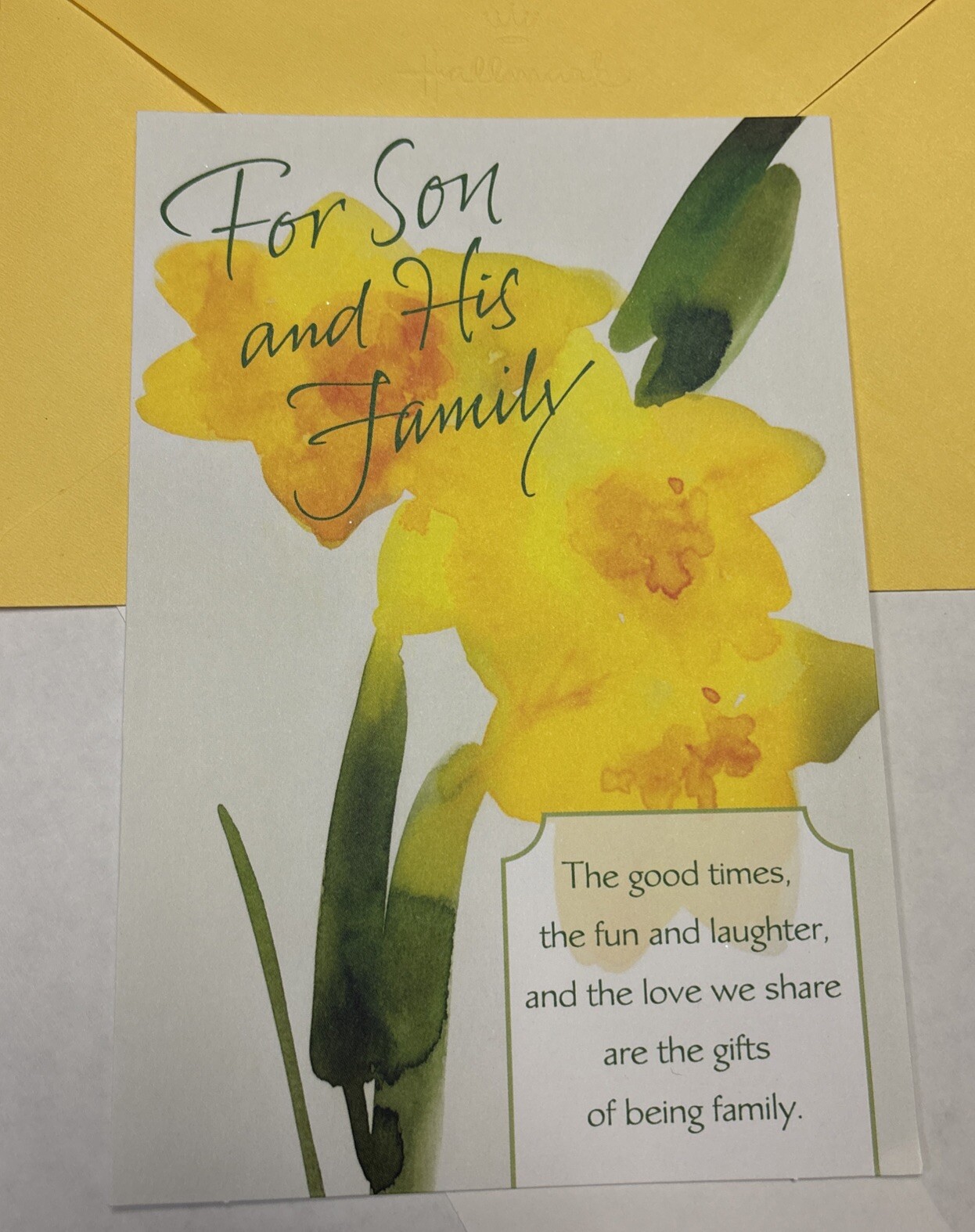 Happy Easter 🐣 For Son And His Family Love 5”x7” Hallmark Greeting Card