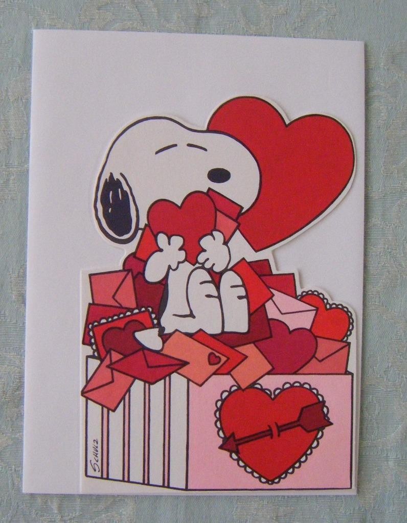 Peanuts VALENTINE’S DAY SNOOPY VALENTINE Kids HALLMARK Greeting Card (V-52)