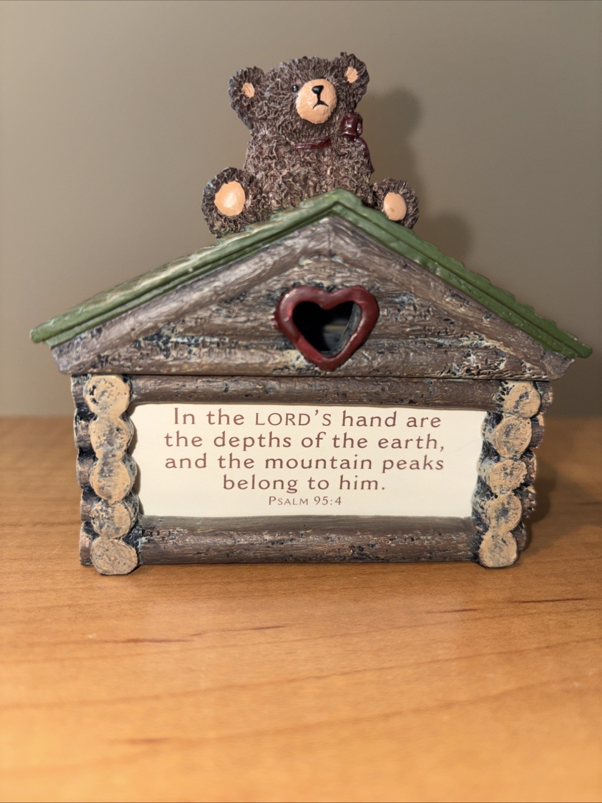 Faith and the Forest: Inspirio by Zondervan Scripture Card Log Cabin w/Bear Box