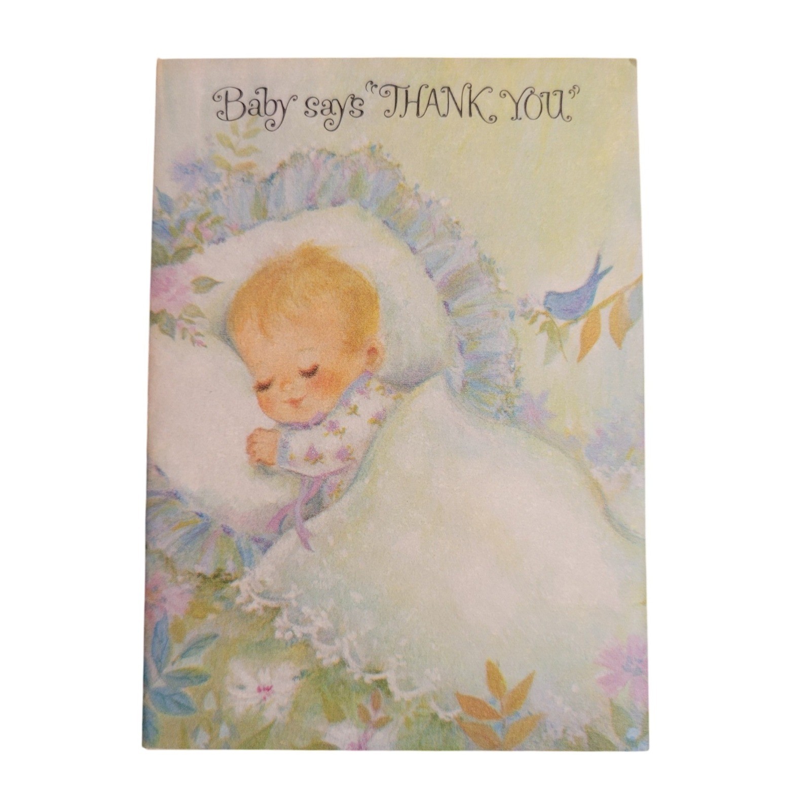 American Greetings Baby Says Thank You Baby Shower Cards Envelopes Set Vintage