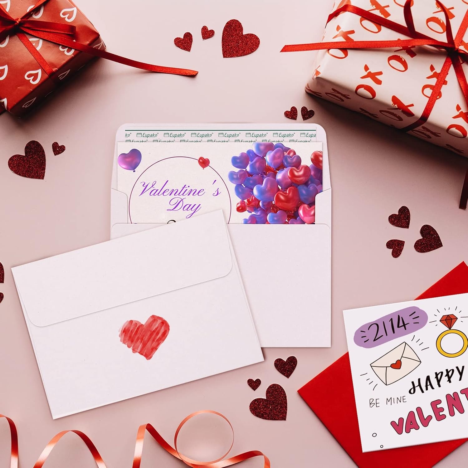 50 Pack White-Blank-Cards-And-Envelopes-5X7-Heavyweight-Folded-Cardstock-And-A7