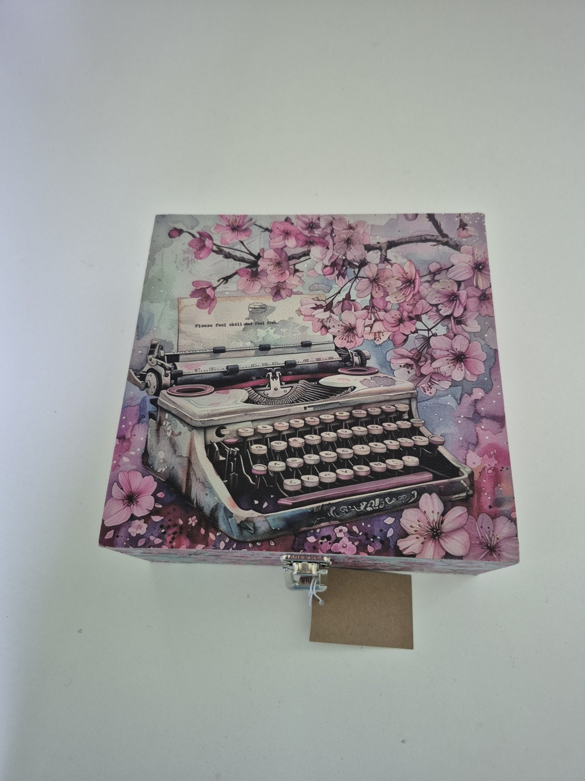 Floral Typewriter Greeting Card Assortment w/ Envelopes Decorative Box