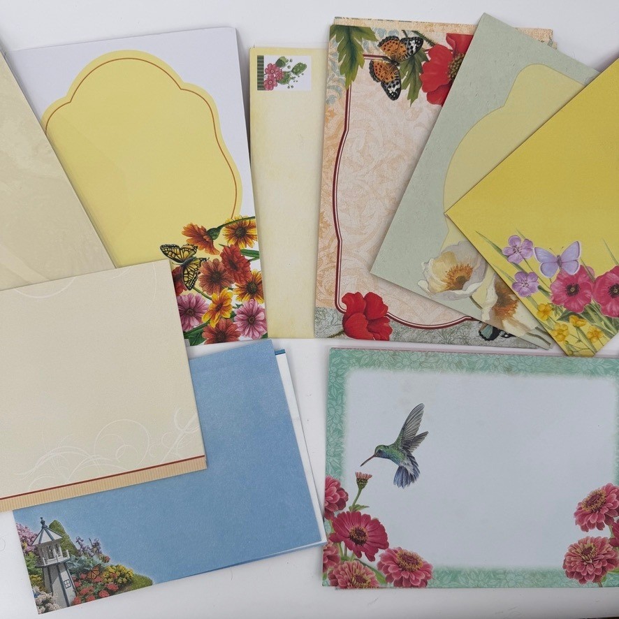Greeting Card Coordinated Lot – 13 Mixed Occasions Floral Nature Designs Unused