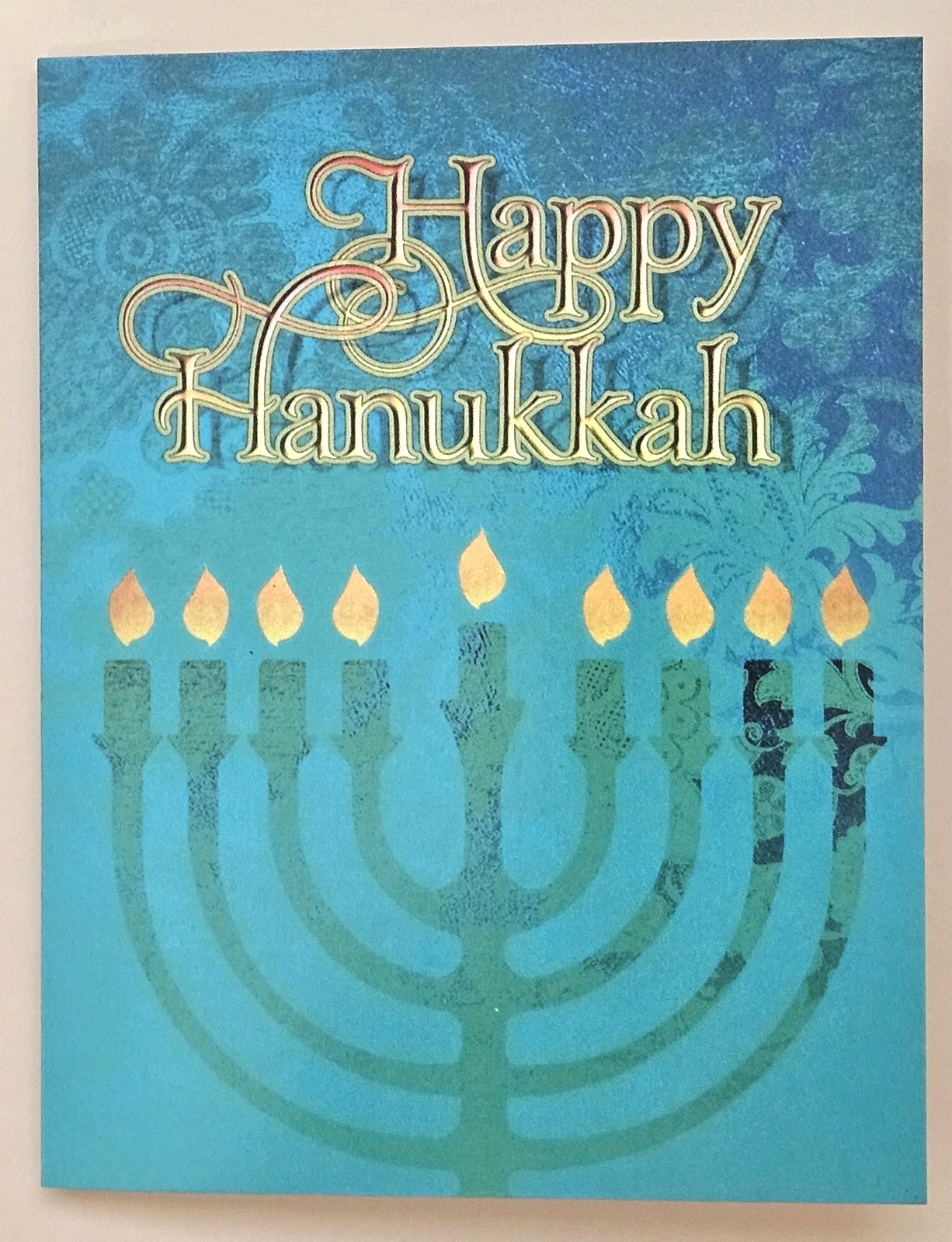Happy Hannukah / Greeting Card (incl. Envelope 4×5.12″)