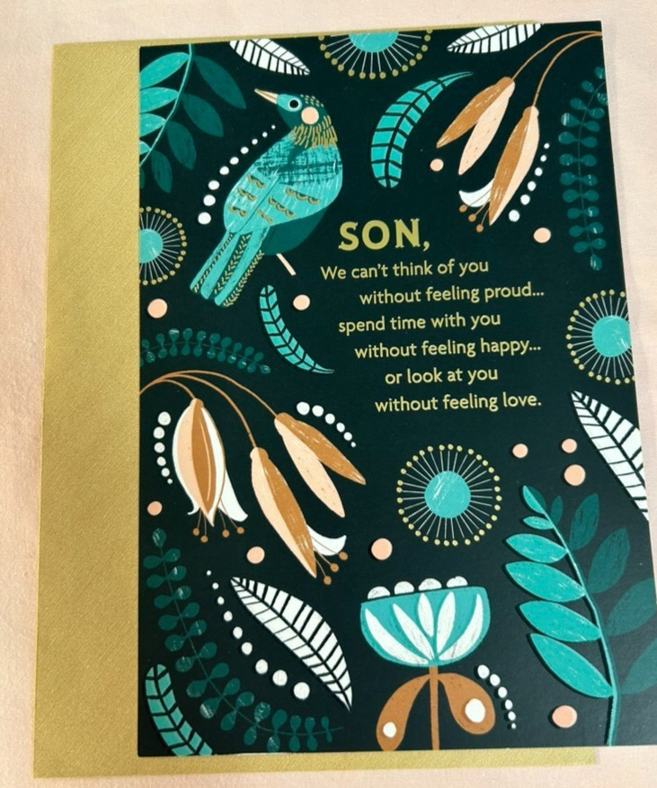 Happy Birthday Greeting Card w/ Envelope ~ Son ~ Adult