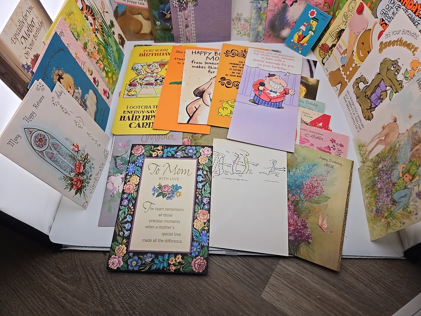 Lot Of Over 100 Beautiful Birthday Greeting Cards Junk Journal Used Ephemera