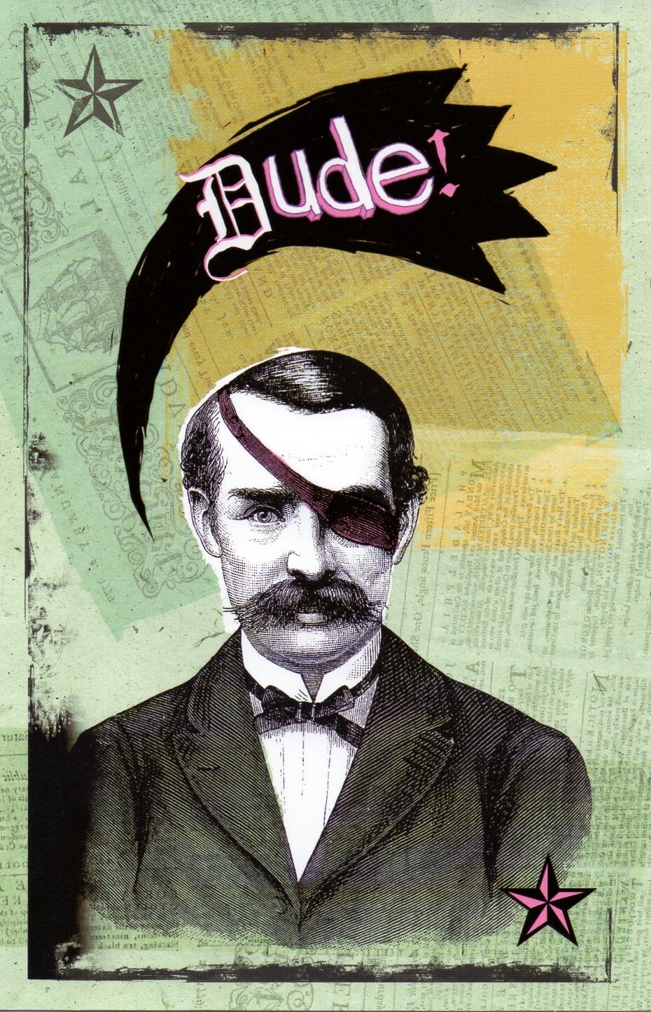 Funny ANYTIME Card FOR DUDE, “Duuude! Hipster” by American Greetings + Envelope