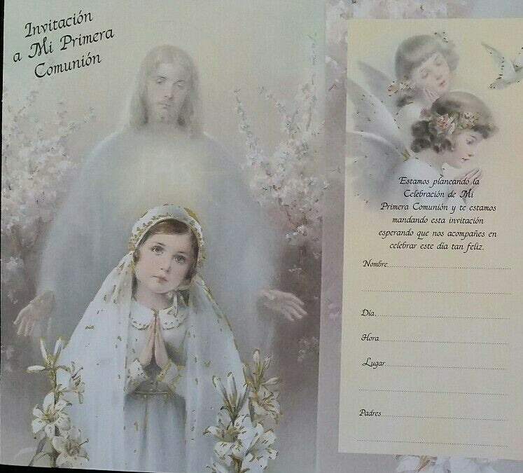 Invitaciones de Primera Comunion(Spanish First Communion Invitations)niña