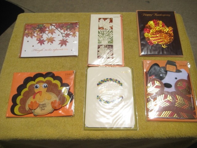 Lot of 6 PAPYRUS Thanksgiving Holiday Cards new sealed # I