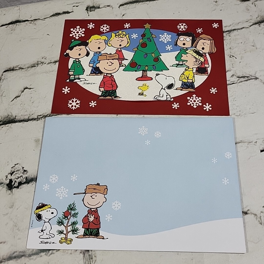Hallmark Card Peanuts Charlie Brown Christmas Tree Holiday Special Glitter New