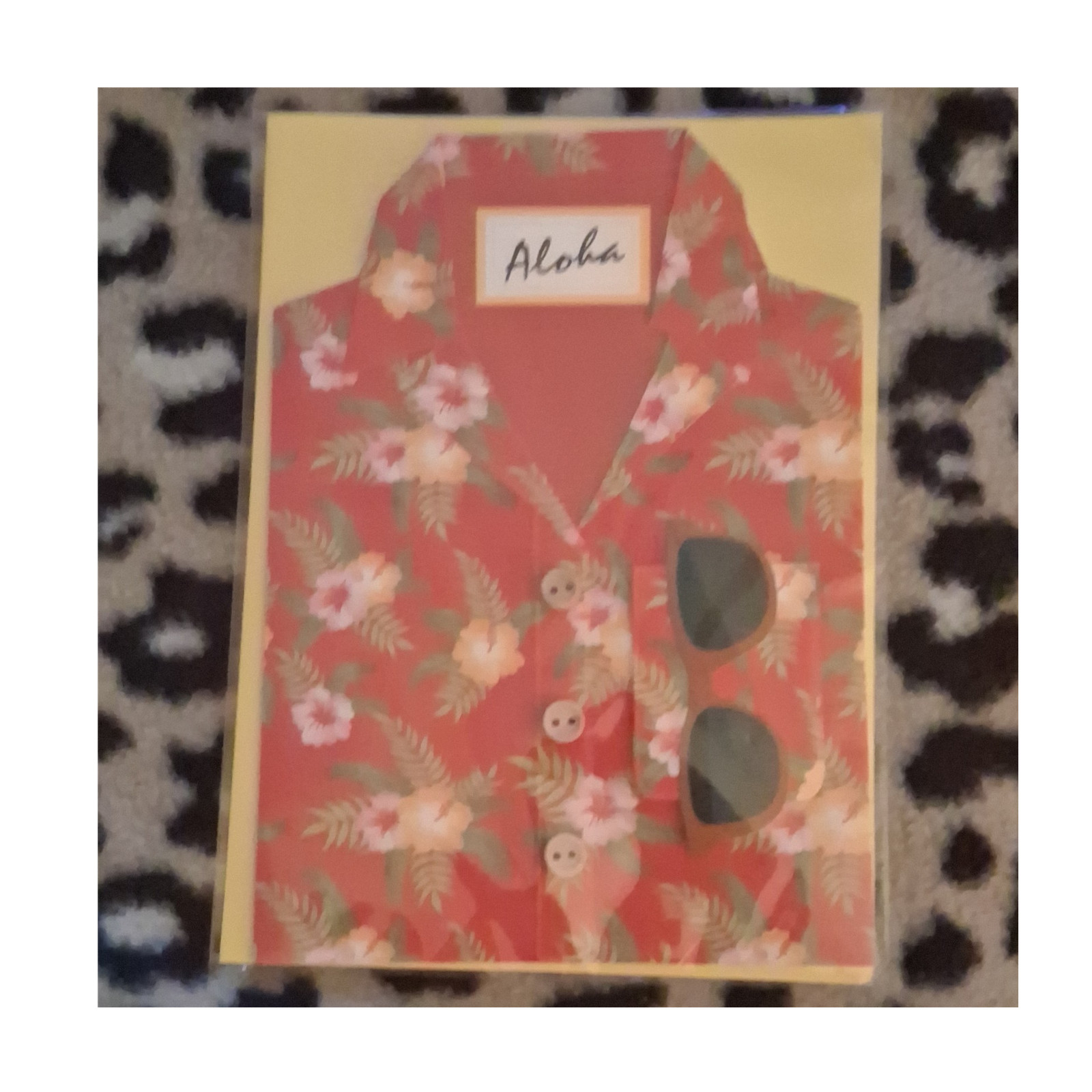 Papyrus Aloha Birthday Greeting Card Hawaiian Floral Includes Envelope
