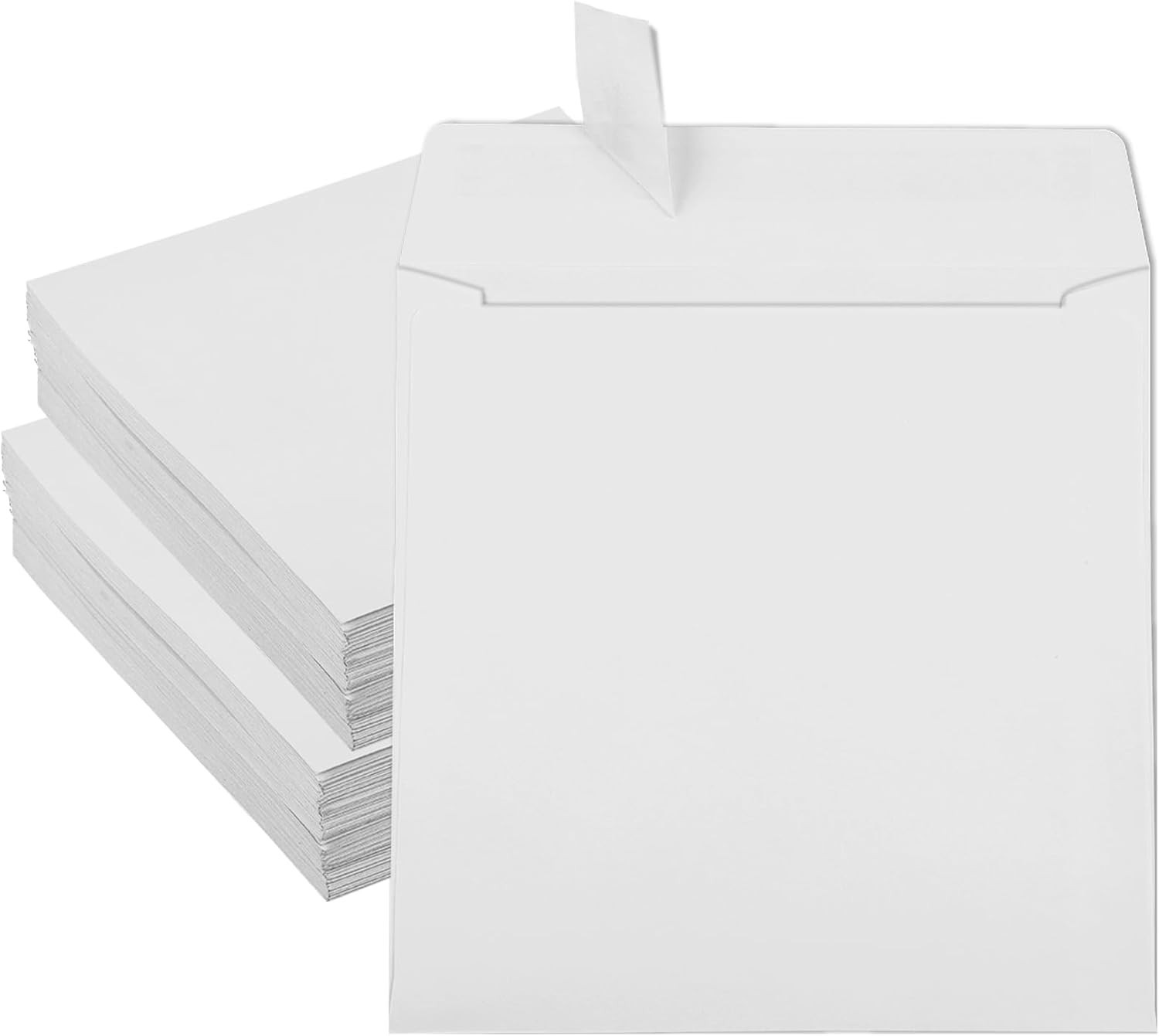 70 Pcs 6X6 Inch Square Envelopes with Self Seal Bulk 70LB White Square Invitatio