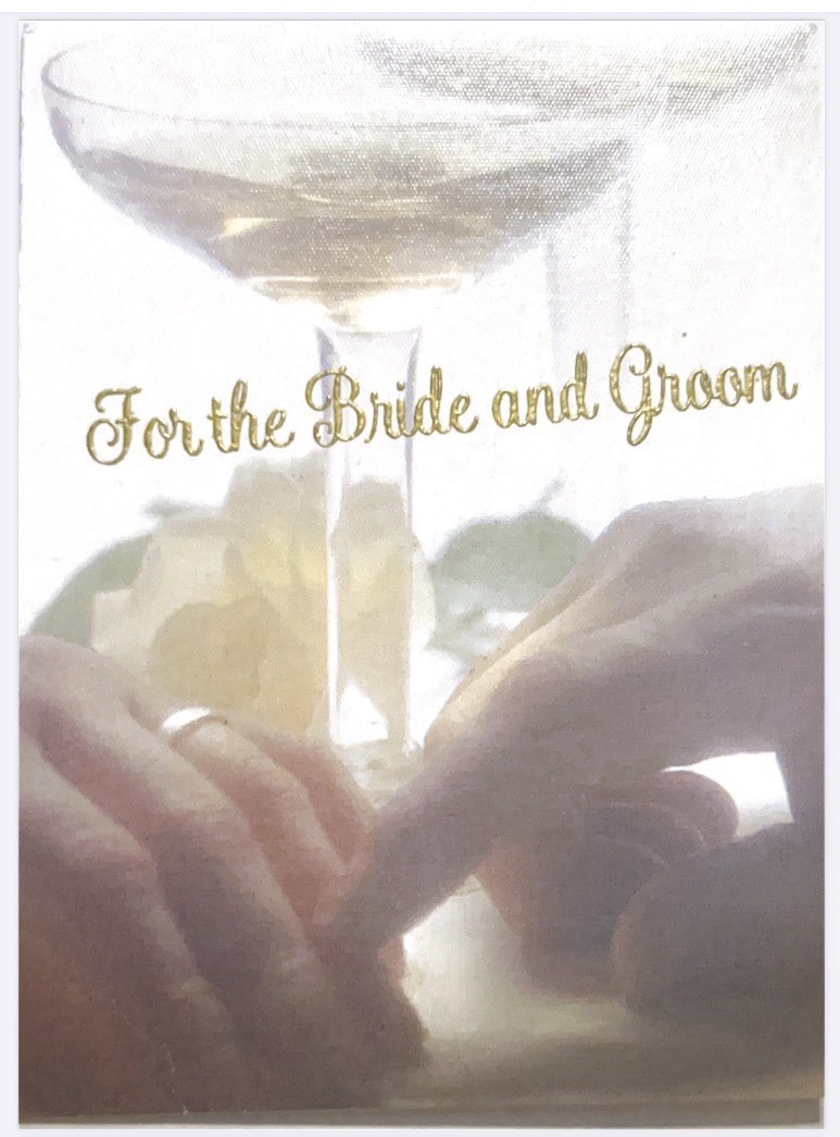 Greeting Card – “For the Bride and Groom” (with white envelope) Small Card
