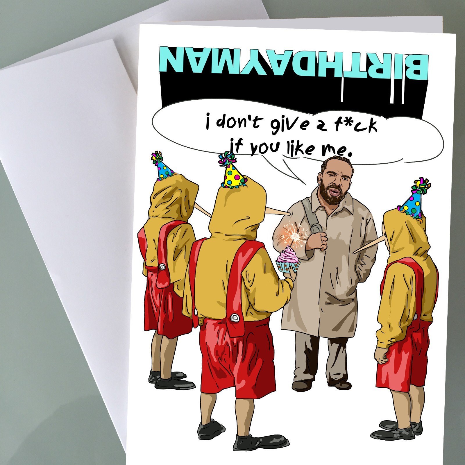 Drake Birthday Card – ICEMAN, Funny Fan Art birthday card
