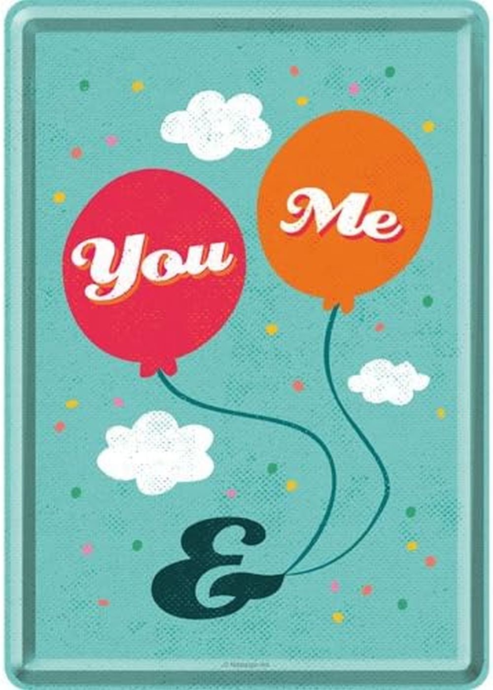 Tin postcard – 3 x 6 in – You & Me