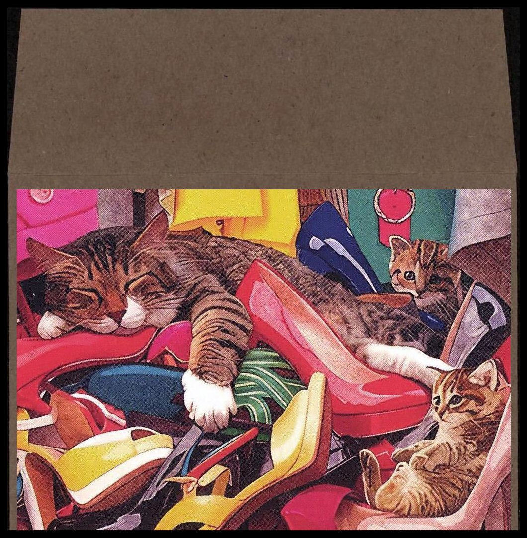 Notecard – Cat Kitten – Any Occasion – Blank Inside – 3 1/2″ x 5″ – CL113G