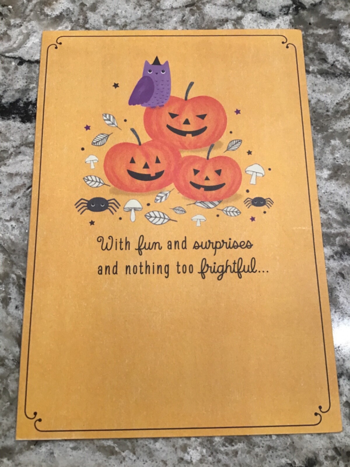 Happy Halloween Fun And Surprises Delightful 5”x7” Hallmark Greeting Card