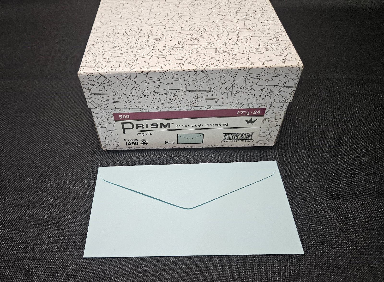 #7.5 – 24# Regular Envelopes – 500 Pack, 4″x7.5″ Gummed Flap, Light Blue