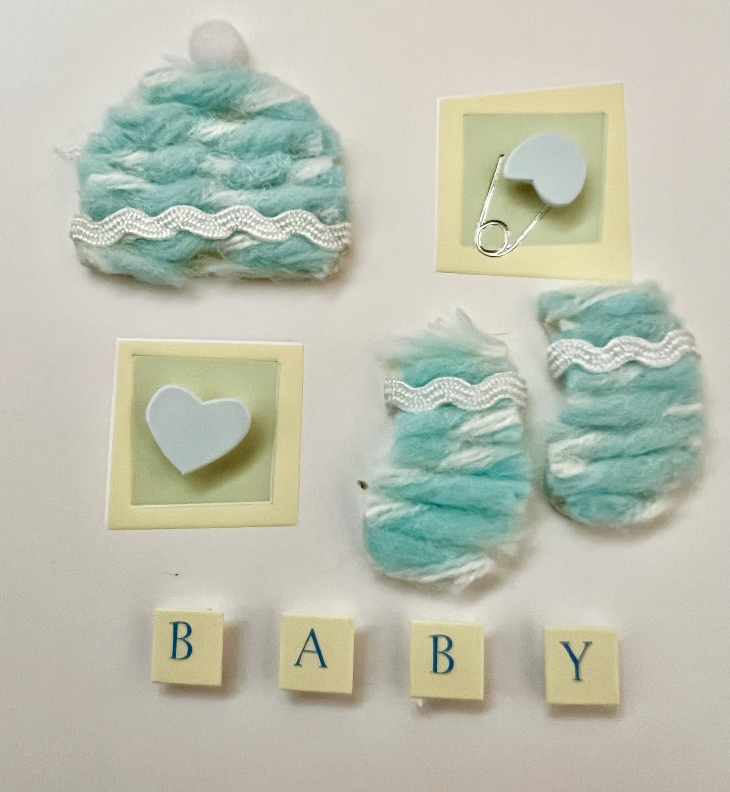 Sealed New Baby Card w/Envelope & Stamps NEW 3-D Embellishments SO CUTE