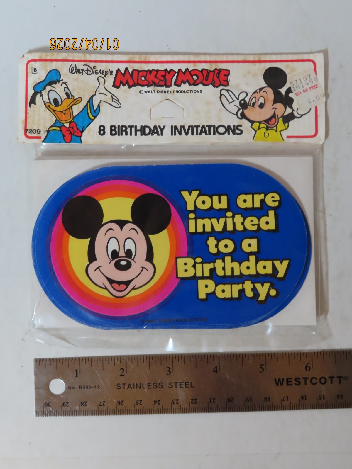 Lot of 2 vintage 1980’s Carrousel Party Favors child’s Birthday Invitations NIP