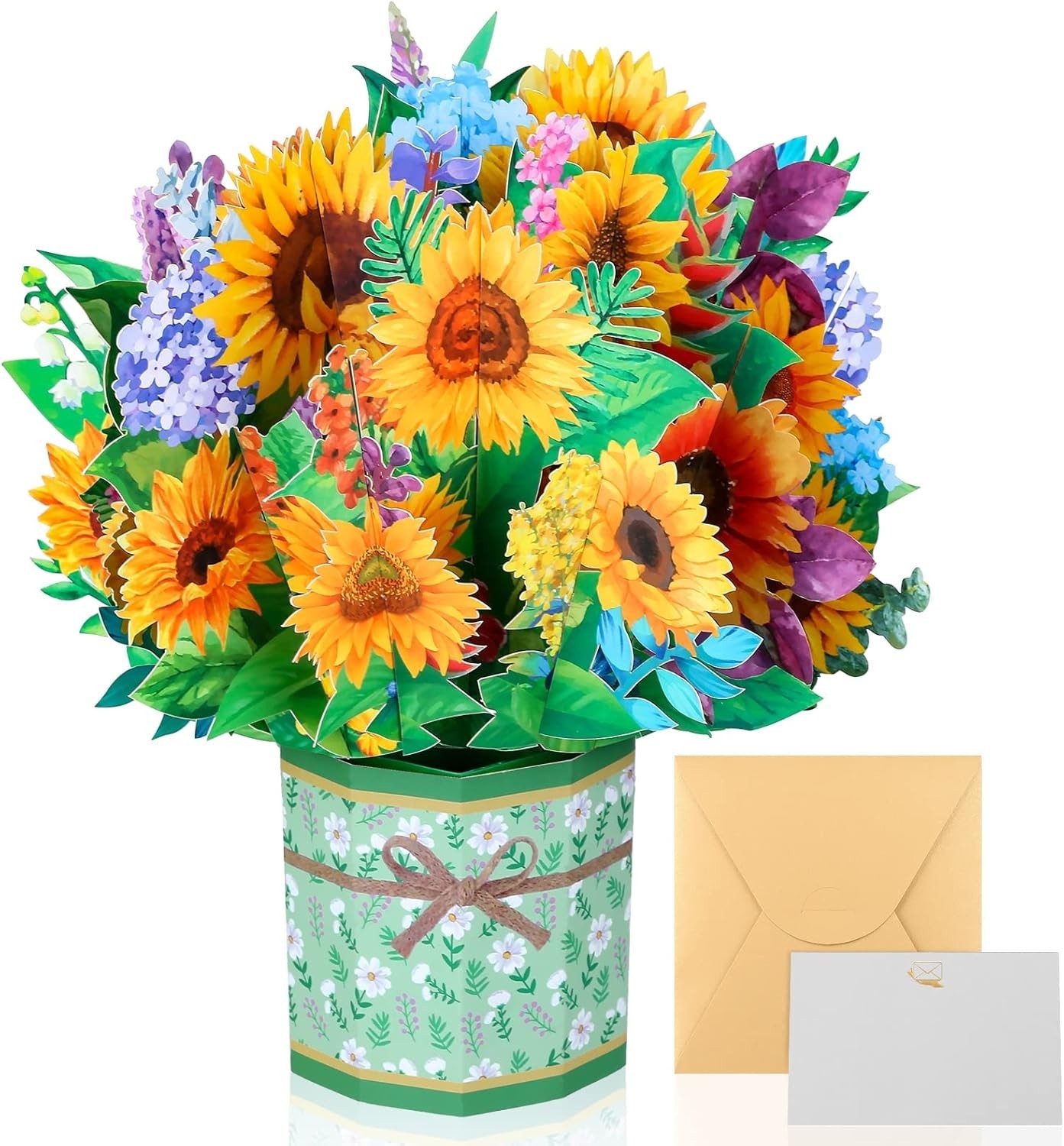 Bright and Cheerful Sunflower Pop-Up Greeting Card – For Mother, Friends & More