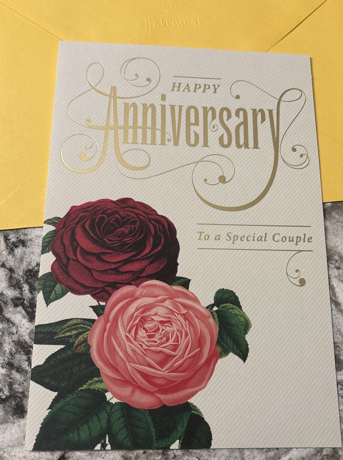 Happy Anniversary To A Special Couple Large 5.5” X 8” Hallmark Greeting Card