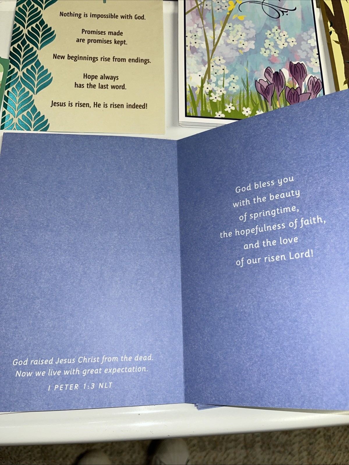 45 Religous Easter Holiday Cards, 7 Styles, DaySpring brand w Matching Envelopes
