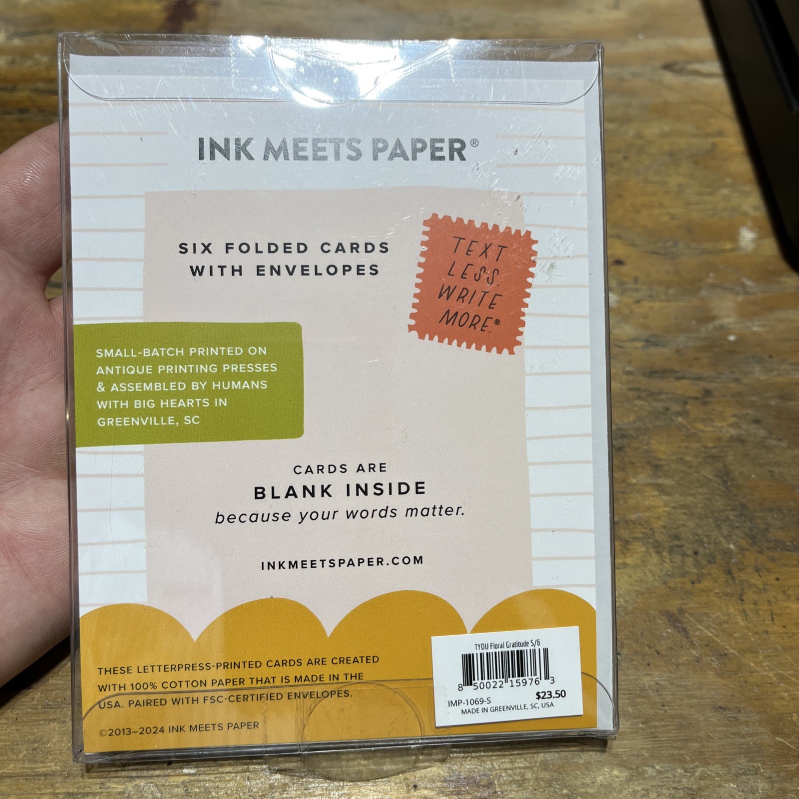 Thank You Cards-“Gratitude” Theme by Ink Meets Paper -12 Cards w/Envelopes