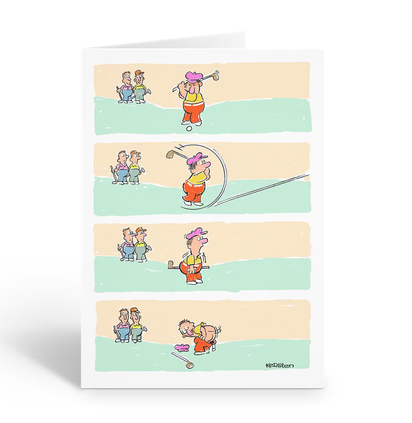 Funny Golfer Card -Single Card w/Envelope – 5×7 Folded – S-11601
