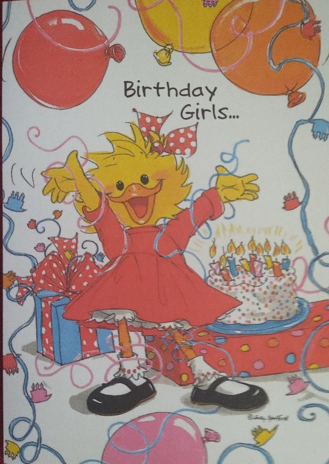 VINTAGE SUZY’S ZOO SUZY DUCKEN BIRTHDAY CARD W/ENVELOPE