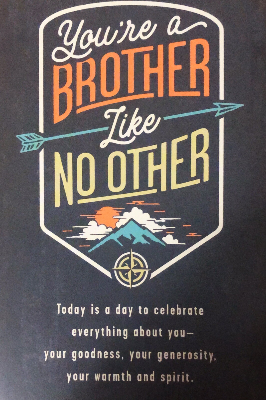 Happy Birthday Your A Brother Like No Other Hallmark 5”x7” Greeting Card