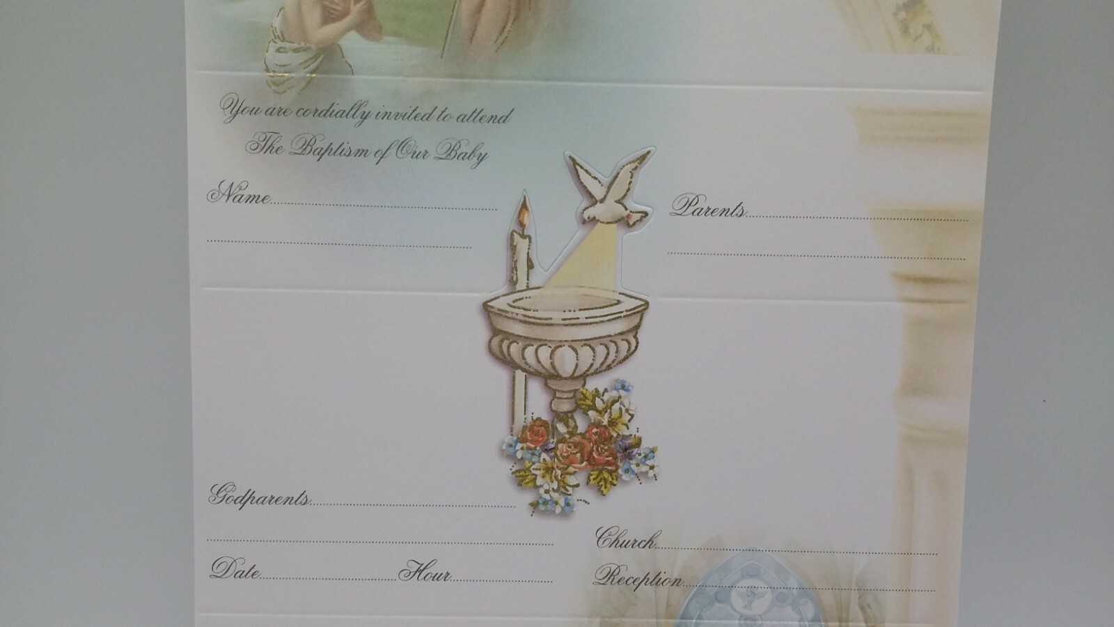 Baptism, Christening invitations, Party Favors, English, Invitaciones,Girl Boy