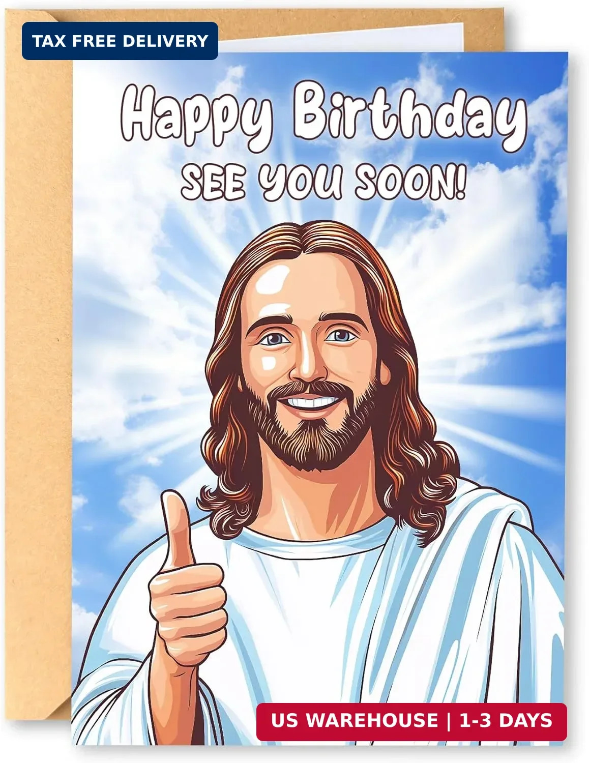 PTRUKD Funny Birthday Card for Men Women – Hilarious “See You Soon” Dark Humor J