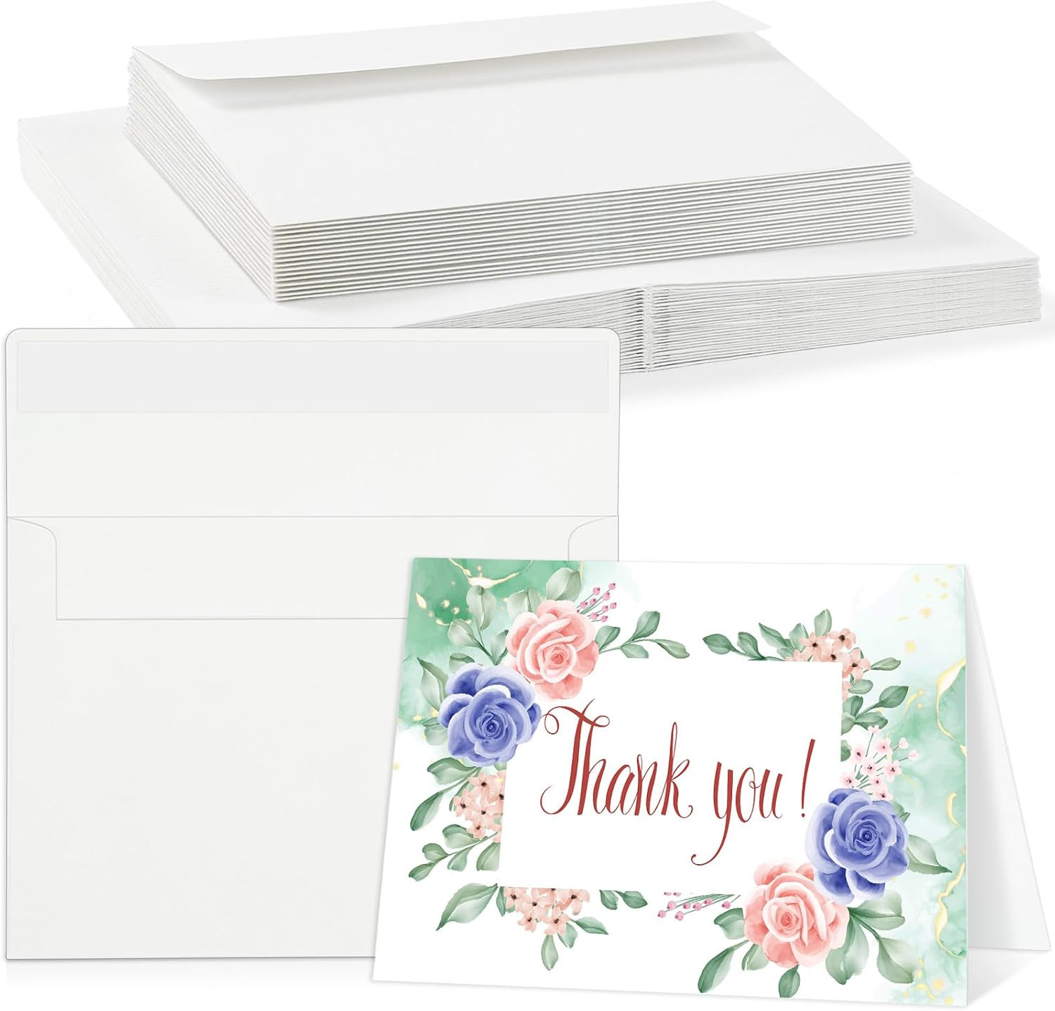20 Sets Watercolor Cards with Envelopes, 140 Lb/300 GSM Watercolor