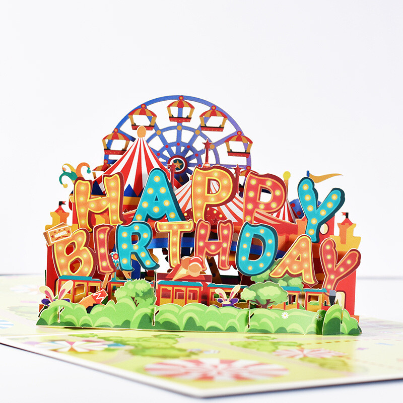 3D Pop Up Happy Birthday Greeting Card Friends Family Girlfriend Wife Boy Gift