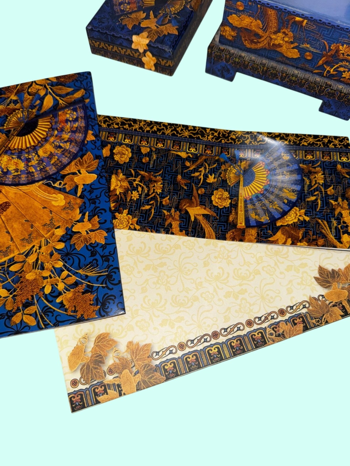 Punch Studio Sapphire Toile Note Cards Envelopes 24 Count Made In China