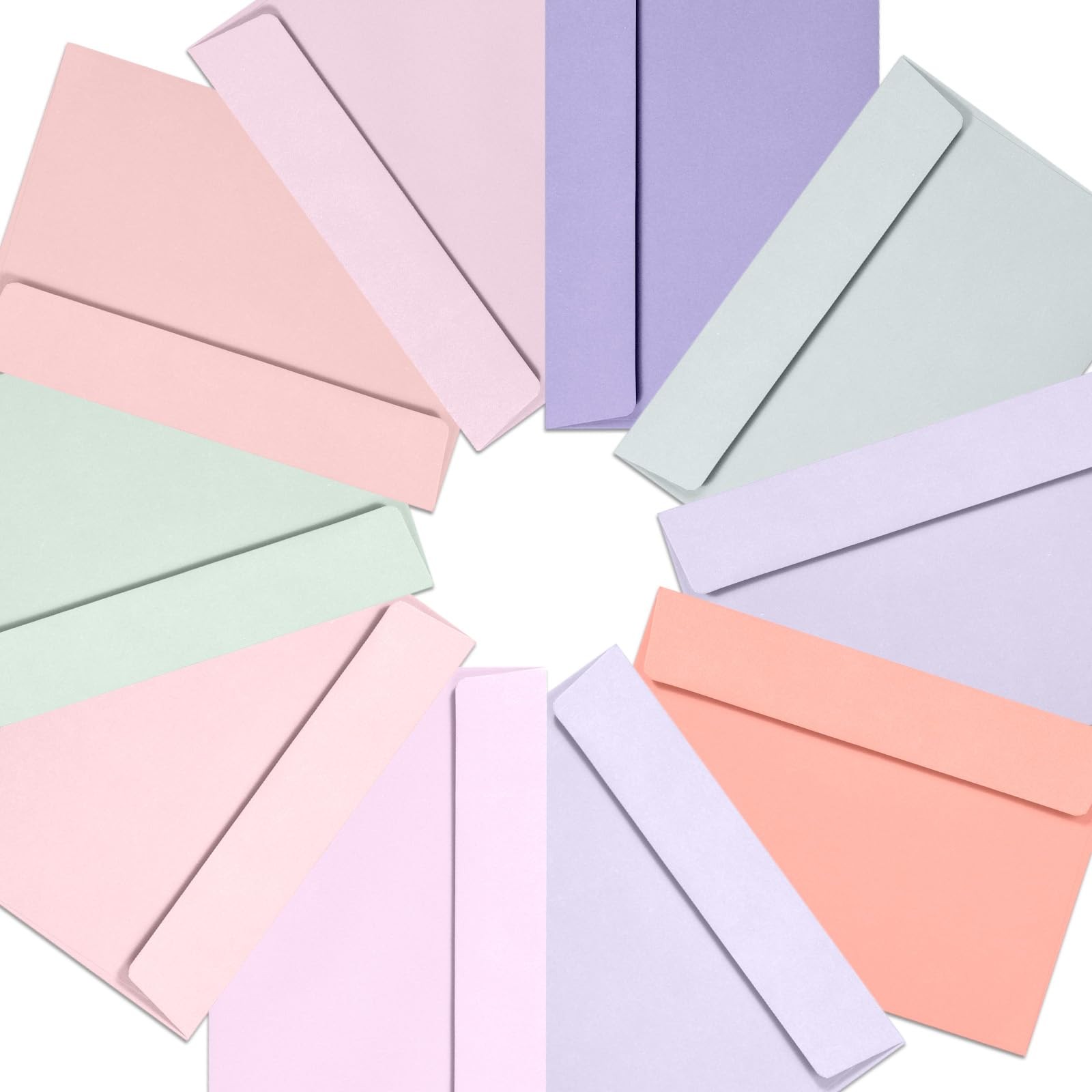 A4 Envelopes Colored 4×6 Invitations 4 1/4 x 6 1/4 Inch 10 Pastel 50 PCS