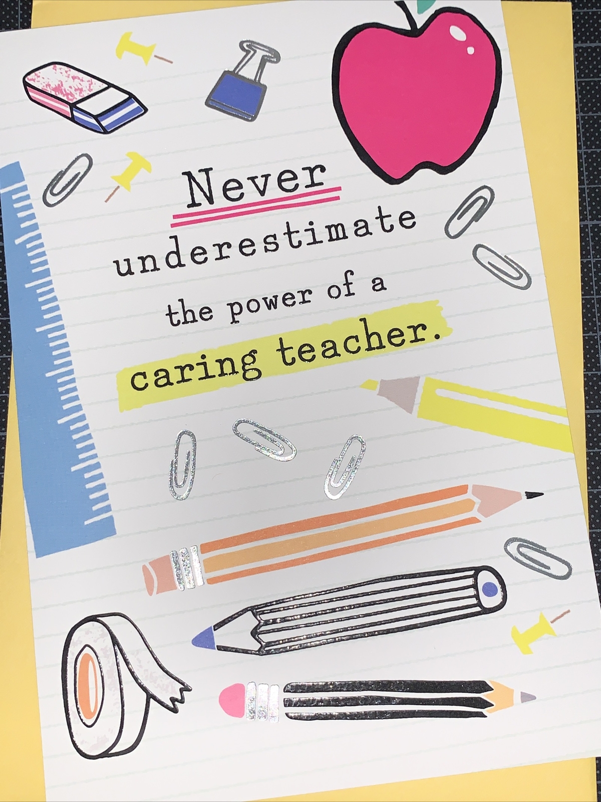 Hallmark Appreciation Card: Thank You For All You Do Caring Teacher/Coach/Mentor