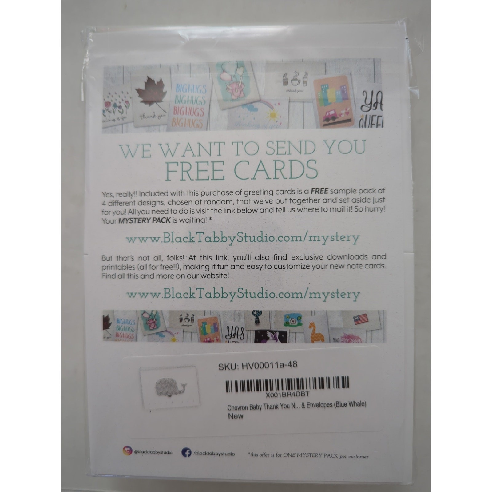 Blue Chevron Whale Baby Thank You Cards 48 Count NEW HILL VALLEY GREETINGS