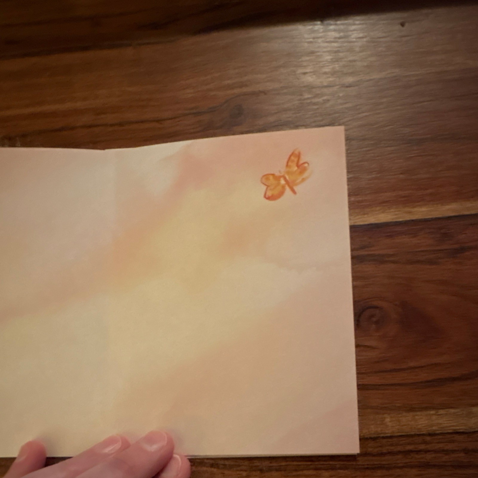 Leanin’ Tree Butterfly Floral Folded Greeting Card with Envelope Artist Designed