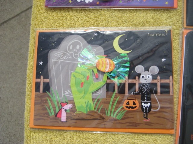Lot of 6 PAPYRUS Halloween Cards new sealed # E