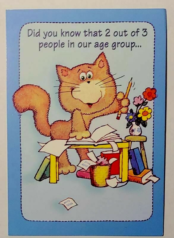 1 Birthday Greeting Card/Envelope Humorous Adult Our Age Group Deny It Avoid Lie