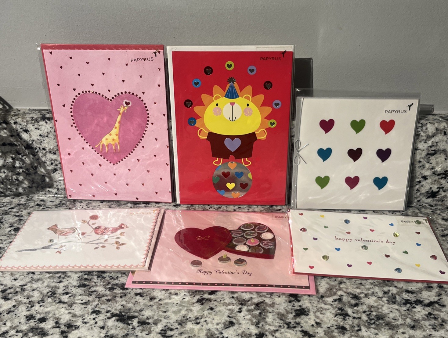 NEW SEALED – Bulk Lot of 6 PAPYRUS VALENTINE’S DAY GREETING CARDS