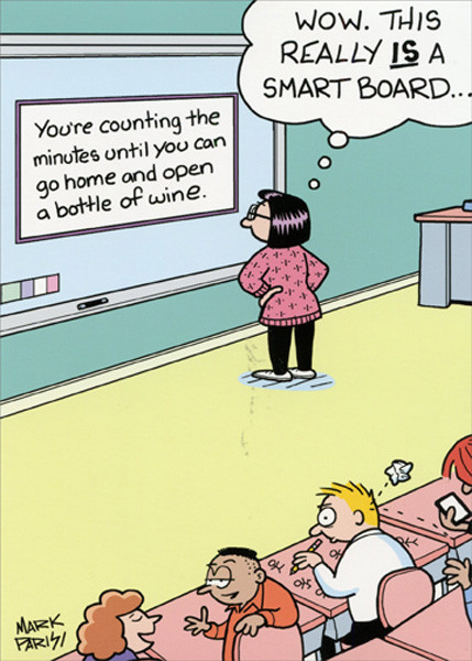 Smart Board Funny Birthday Card – Greeting Card by Oatmeal Studios